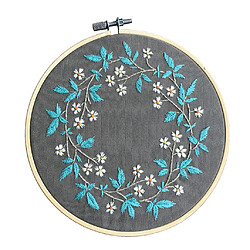 Kit De Démarrage De Broderie Motif Fleuri Kits De Point De Croix 26x26cm pas cher