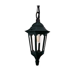 Elstead Lighting Suspension extérieur Parish Verre,fonte d'aluminium Noir