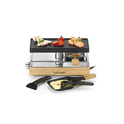 Appareil à raclette 8 personnes 1200w grill - RAC.WOOD-8 - NATURAMIX pas cher