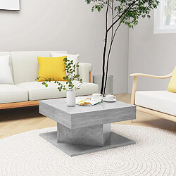 vidaXL Table basse Gris béton 57x57x30 cm Bois d’ingénierie