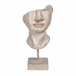 BigBuy Home Figurine Décorative Beige Visage 12,5 x 13,5 x 27,5 cm