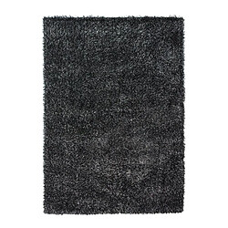 Thedecofactory SCANDINAVE - Tapis à poils longs toucher laineux anthracite 160x230