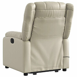 Acheter vidaXL Fauteuil inclinable de massage Crème Similicuir