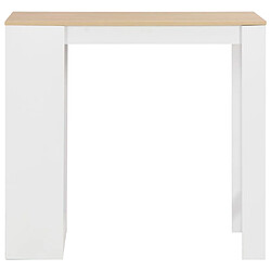 Avis Helloshop26 Table haute mange debout bar bistrot avec étagère blanc 110 cm 0902052