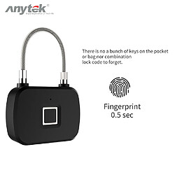 Avis ANYTEK L13 INTELLIGENT SANS CLÉ VERROUILLAGE DES EMPREINTES DIGITALES ANTI VOL SÉCURITÉ CADENAS PORTE VALISE VALISE CAS SERRURE HAUTE QUALITÉ ALARME ANTIVOL(ATK-L13)