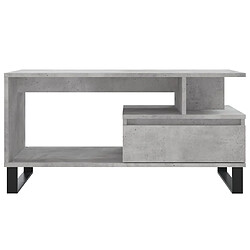 Acheter vidaXL Table basse Gris béton 90x49x45 cm Bois d'ingénierie