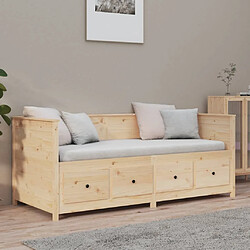 Acheter Maison Chic Lit de jour, Lit de repos pour Salon Chambre,Canapé-lit,Lit d'invité 75x190 cm Bois de pin massif -MN84576