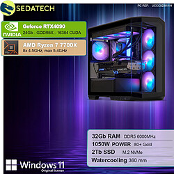 Sedatech PC Gamer Pro Large Vision • AMD Ryzen 7 7700X • RTX4090 • 32Go DDR5 • 2To SSD M.2 • Windows 11