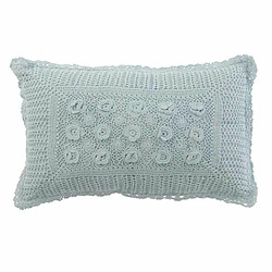 Paris Prix Coussin Déco Dentelles 30x50cm Bleu