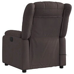 Acheter vidaXL Fauteuil de massage inclinable électrique Marron foncé Tissu