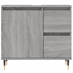 Maison Chic Armoire de bain,Meuble de rangement de salle de bain,Meuble haut sonoma gris 65x33x60 cm bois d'ingénierie -GKD591711 pas cher