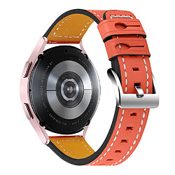 Bracelet en cuir véritable 20mm, orange pour votre Garmin Vivoactive 3/Vivoactive 3 Music/Venu