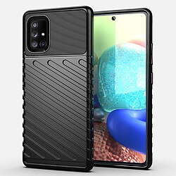 Coque en TPU texture sergé noir pour votre Samsung Galaxy A71 5G SM-A716