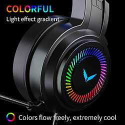 GUPBOO Casque de jeu G60 avec micro et couleur Light Coy Casque stéréo surround filaire avec micro USB pour ordinateur portable