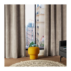 Pegane Rideau coloris taupe en polyester - L. 140 x H. 260 cm