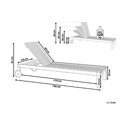 Avis Beliani Chaise longue Bois Bois clair BELLANO