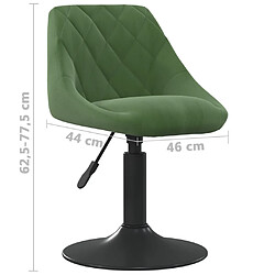 Acheter vidaXL Chaises pivotantes à manger lot de 6 vert foncé velours