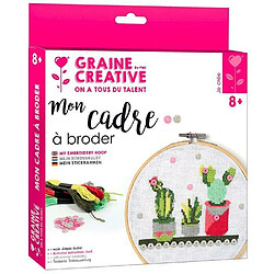 Graines Creatives Kit Tambour a Broder Cactus en Bois