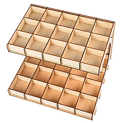 Avis Bricolage En Bois Support De Peinture Organisateur De Stockage D'encre 2 Couches 35-grille