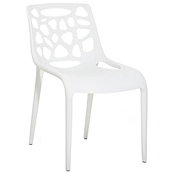 Beliani Chaise de salle à manger MORGAN Matière synthétique Blanc