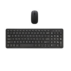 clavier et souris sans fil slim pour le bureau à domicile pc portable macbook noir pas cher