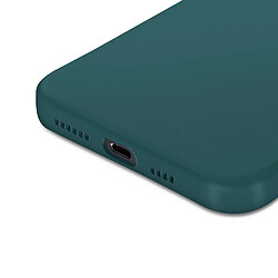 Avizar Coque pour iPhone 16 Pro Max Silicone Finition Mate Soft Touch Vert Foncé pas cher