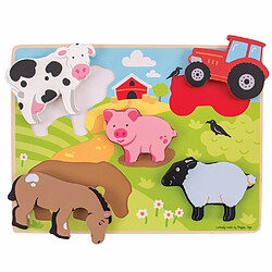 Bigjigs Toys Gros puzzle de ferme à soulever