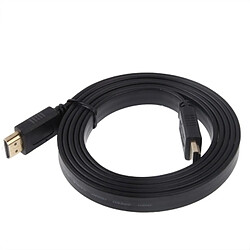 Acheter Wewoo Câble or et noir Version 1.4, plaqué HDMI à plat 19Pin HDMI, support HD TV / XBOX 360 / PS3 Playstation 3 / projecteur / lecteur DVD etc, longueur: 1,5 m