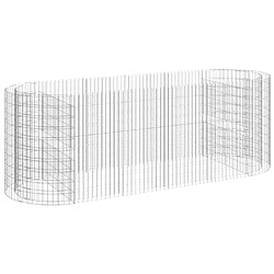 vidaXL Lit surélevé à gabion Fer galvanisé 300x100x100 cm