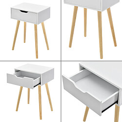 Avis Helloshop26 Table basse pour salon meuble design avec tiroir PVC 60 cm blanc 03_0006161