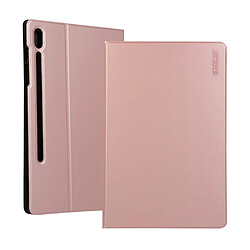 Etui en PU supérieur avec support or rose pour votre Samsung Galaxy Tab S6 SM-T860 (Wi-Fi)/T865 (LTE)