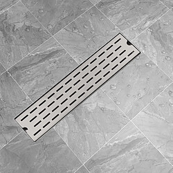 vidaXL Drain de douche linéaire 530 x 140 mm acier inoxydable