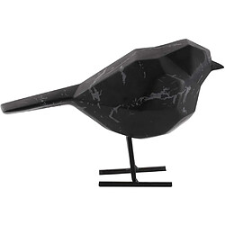 Avis Pt' Oiseau en résine noir effet marbre Origami Petit modèle.