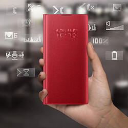 Avis Housse Samsung Galaxy Note 10 Étui Porte-carte LED View Cover Original Rouge