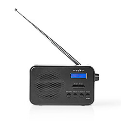 NEDIS Radio DAB+ | 3,6 W | FM | Fonction Horloge et Alarme | Noir