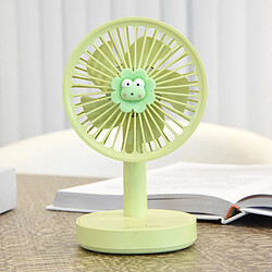 Avis (Vert) Dessin Animé Portable Mini Ventilateur de Bureau de Conception en Forme de Poche Rechargeable par Usb