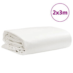 vidaXL Bâche blanc 2x3 m 650 g/m² pas cher