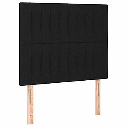 Maison Chic Lit Adulte - Lit simple Lit à sommier tapissier et matelas moelleux - Meuble de Chambre - Noir 80x200 cm Tissu -MN36049 pas cher