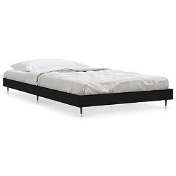 Maison Chic Lit adulte - Lit simple Cadre de lit,Structure du lit Contemporain noir 90x200 cm bois d'ingénierie -MN29905