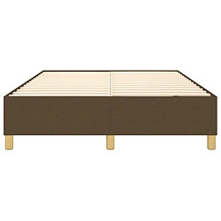 Acheter vidaXL Cadre de lit sans matelas marron foncé 140x200 cm tissu