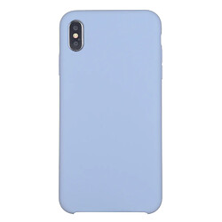 Wewoo Coque Souple Housse en silicone liquide Four Corners Full Coverage pour iPhone XR bleu clair