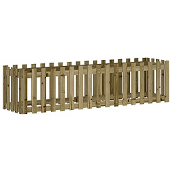 Maison Chic Jardinière,Lit surélevé de jardin - Bac à fleurs - pot de fleur design de clôture bois de pin imprégné -GKD38271