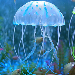 Wewoo Décoration aquarium bleu 3 PCS Articles Silicone Simulation Fluorescent Sucker Jellyfish, Taille: 3.5 * 11 cm