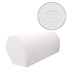 Avis Ensemble de 2 accoudoirs de canapé en flanelle imperméable pour meubles, blanc cassé