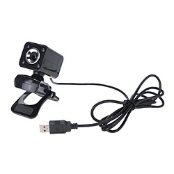 Acheter Wewoo Webcam pour Ordinateur De Bureau Skype PC Portable, Longueur du Câble: 1.4m 360 Degrés Rotatif 12MP HD Fil USB Caméra avec Microphone et 4 LED Lumières