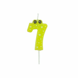 Paris Prix Bougie d'Anniversaire Chiffre 7 5cm Vert Clair