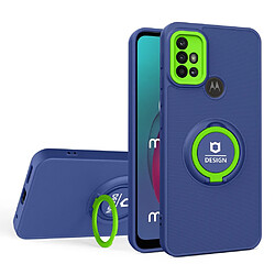 Coque en TPU antichoc avec béquille bleu vert pour votre Motorola Moto G10/G20/G30