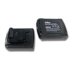 2x Batterie Li-Ion 2000mAh (14.4V) vhbw pour outils ASL146KB, ASL148, ASL148K, ASL148KB, EPL14 comme BLACK & DECKER BL1114, BL1314, BL1514, LB16.