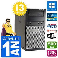 PC Tour Dell 7020 Intel Core i3-4130 RAM 16Go Disque Dur 500Go Windows 10 Wifi - Occasion