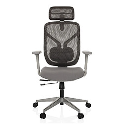 Chaise de bureau / fauteuil de direction CASSILIS W assise tissu / dossier résille gris hjh OFFICE